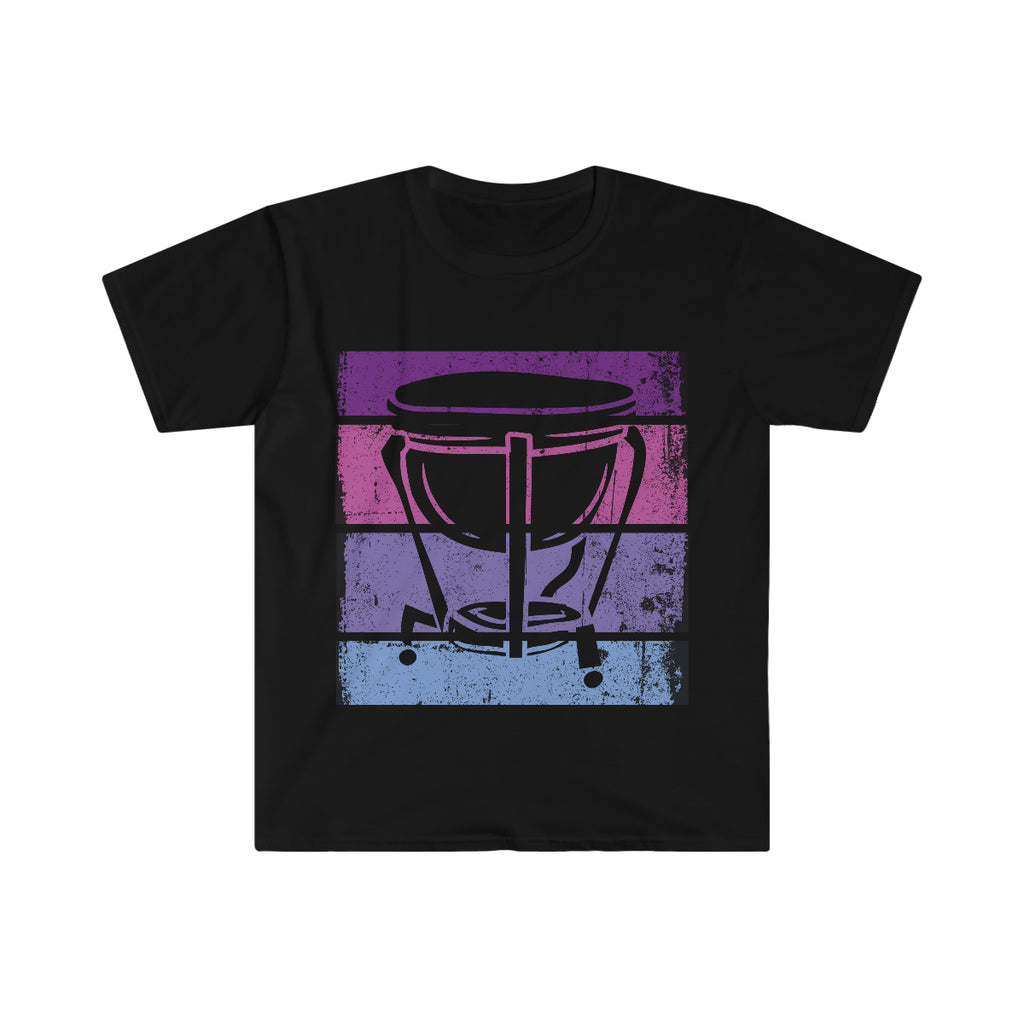 Vintage Grunge Purple Lines - Timpani - Unisex Softstyle T-Shirt
