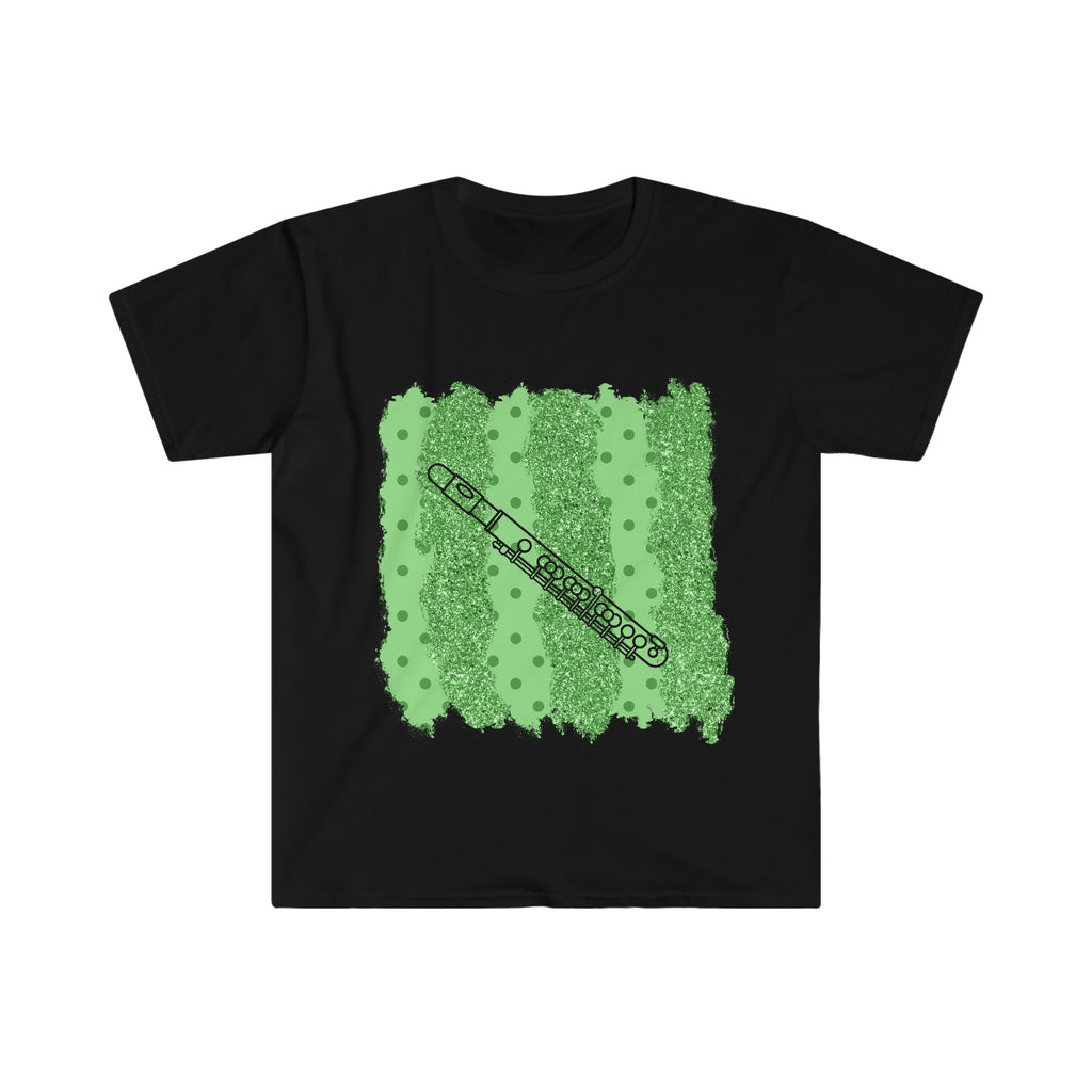 Vintage Green Glitter Dots - Piccolo - Unisex Softstyle T-Shirt