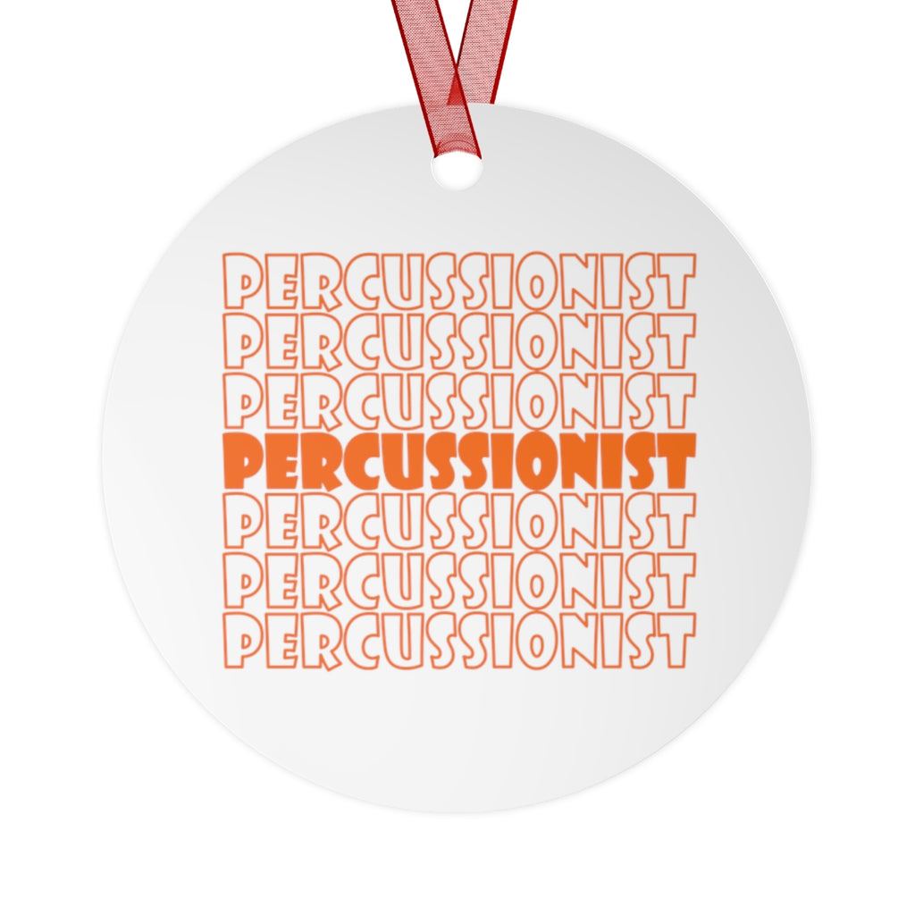 Percussionist - Orange - Metal Ornament