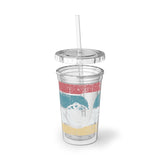 Vintage Grunge Lines 2 - French Horn - Suave Acrylic Cup