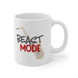 Beast Mode - Alto Sax - 11oz White Mug