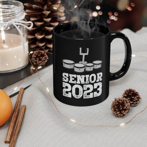 Senior 2023 - White Lettering - Quads/Tenors - 11oz Black Mug