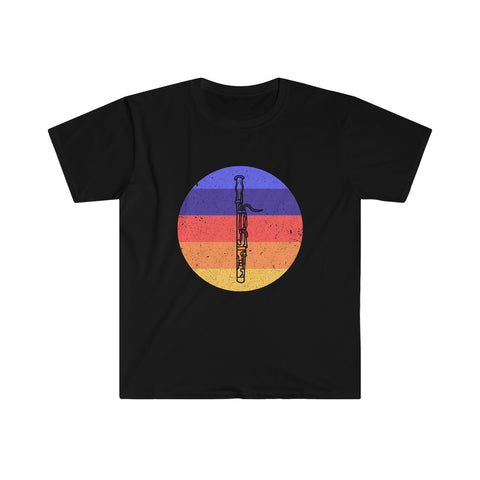 Vintage Grunge Circle Sunset - Bassoon - Unisex Softstyle T-Shirt