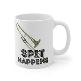 Spit Happens - Trombone - 11oz White Mug