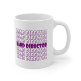 Band Director - Retro - Purple - 11oz White Mug