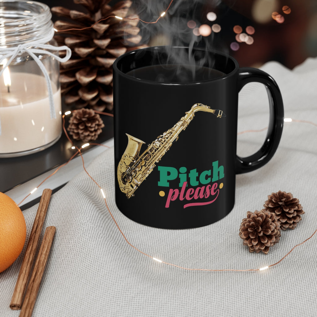 [Pitch Please] Alto Saxophone - 11oz Black Mug