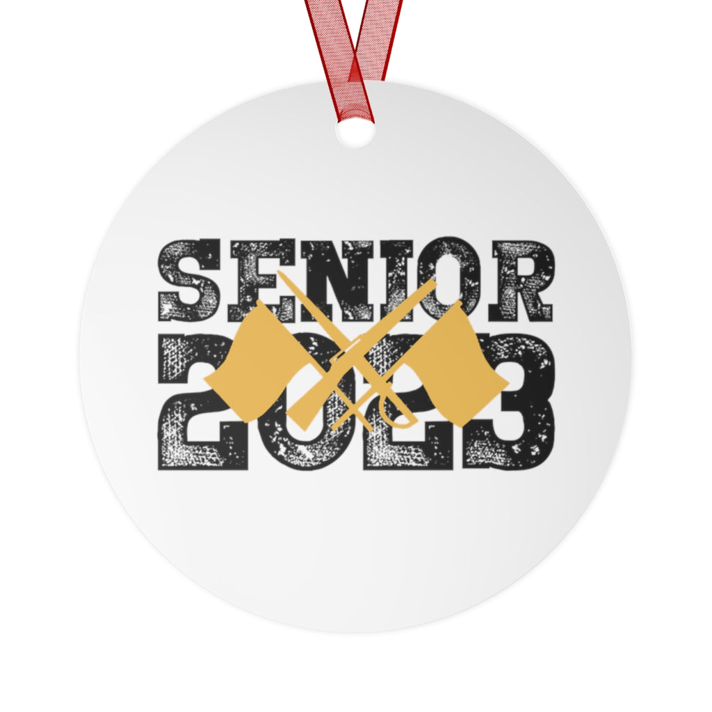 Senior 2023 - Black Lettering - Color Guard 2 - Metal Ornament