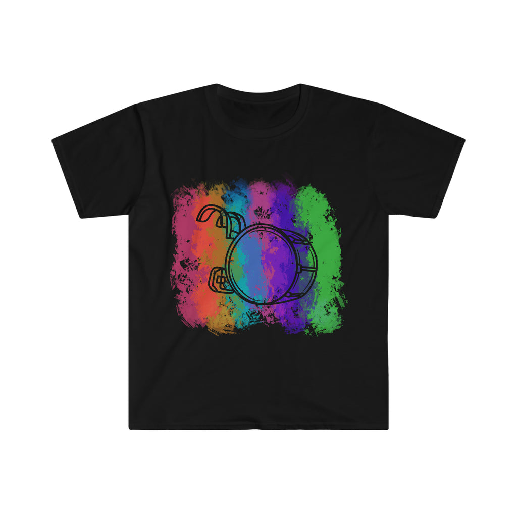 Vintage Rainbow Cloud - Bass Drum - Unisex Softstyle T-Shirt