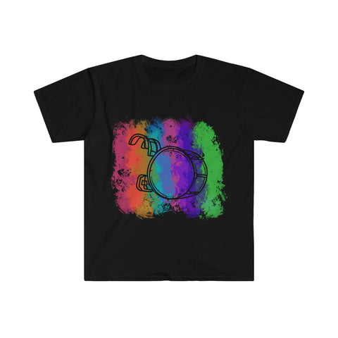 Vintage Rainbow Cloud - Bass Drum - Unisex Softstyle T-Shirt
