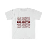 Band Director - Retro - Maroon - Unisex Softstyle T-Shirt