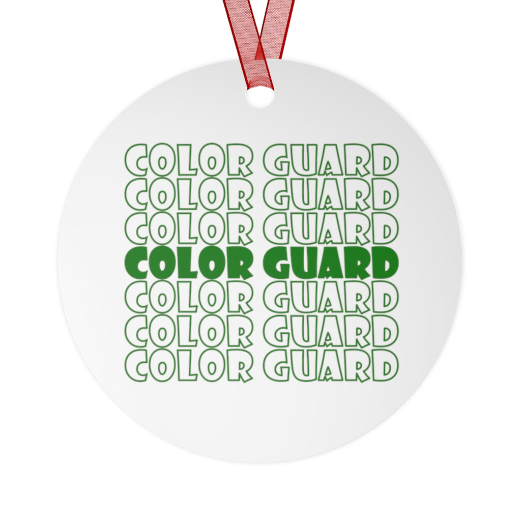 Color Guard - Retro - Green - Metal Ornament