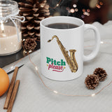 [Pitch Please] Tenor Saxophone - 11oz White Mug