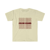 Color Guard - Retro - Maroon - Unisex Softstyle T-Shirt
