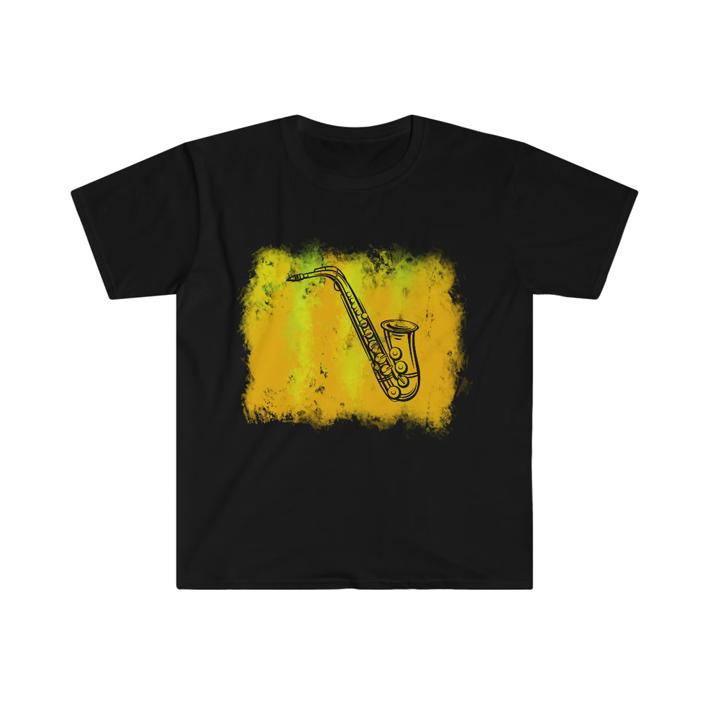 Vintage Yellow Cloud - Alto Sax - Unisex Softstyle T-Shirt