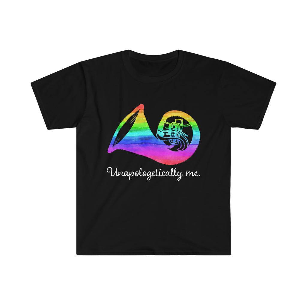 Unapologetically Me - Rainbow - French Horn - Unisex Softstyle T-Shirt