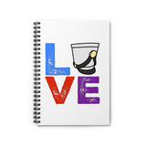 Marching Band - Love - Shako - Spiral Notebook - Ruled Line