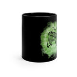 Vintage Green Cloud - Marimba - 11oz Black Mug