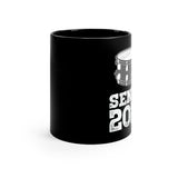 Senior 2023 - White Lettering - Snare Drum - 11oz Black Mug