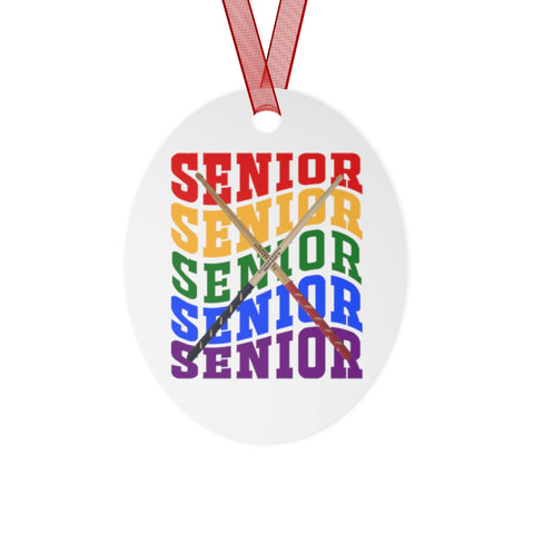 Senior Rainbow - Drumsticks - Metal Ornament
