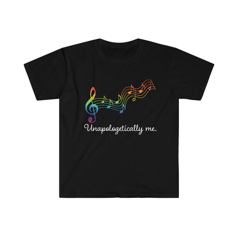 Unapologetically Me - Rainbow - Music Staff - Unisex Softstyle T-Shirt