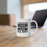 Color Guard - Eat Glitter And Sparkle All Day 9 - 11oz White Mug