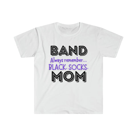 Band Mom - Black Sock - Unisex Softstyle T-Shirt