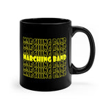 Marching Band - Retro - Yellow - 11oz Black Mug
