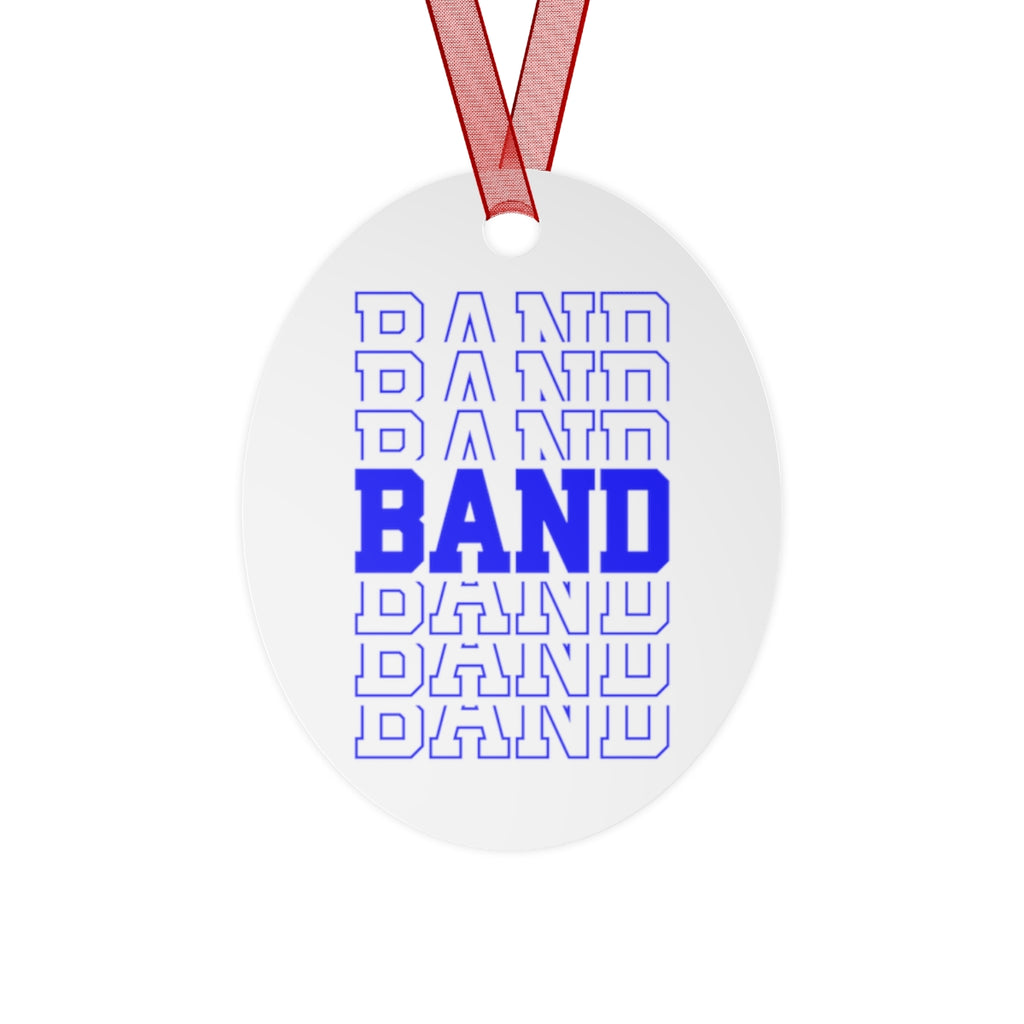Band - Retro - Blue - Metal Ornament