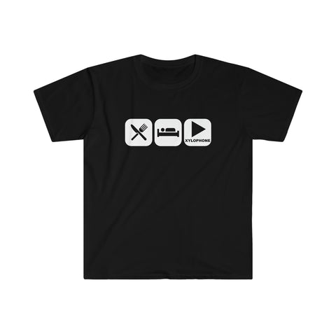Eat, Sleep, Play - Xylophone - Unisex Softstyle T-Shirt