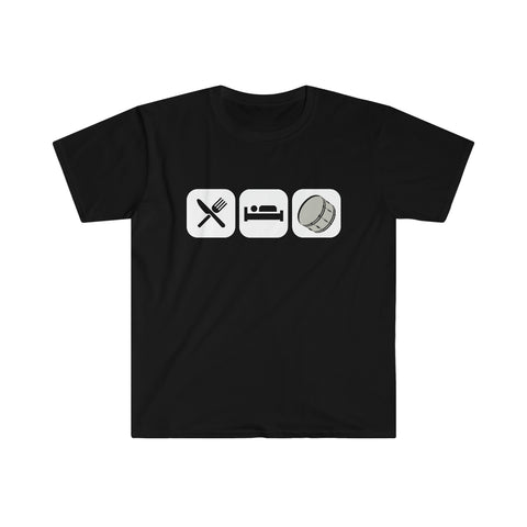 Eat, Sleep, Play - Bass Drum - Unisex Softstyle T-Shirt