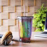 Vintage Rainbow Paint - Tenor Sax - Suave Acrylic Cup