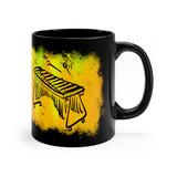 Vintage Yellow Cloud - Marimba - 11oz Black Mug
