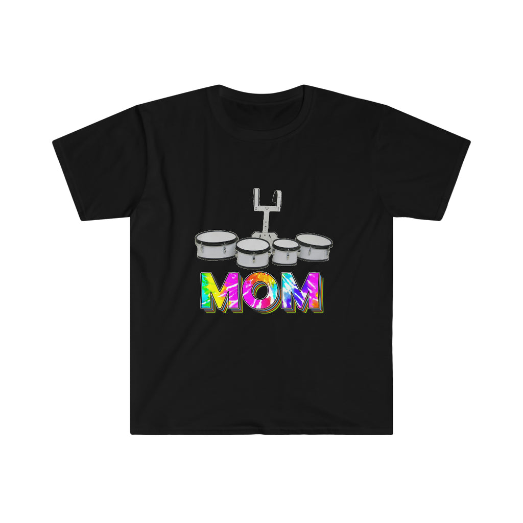 Band Mom - Tie Dye - Quads - Unisex Softstyle T-Shirt