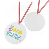 Just Keep Spinning - Color Guard - Metal Ornament