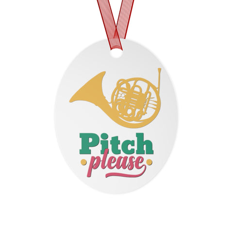 Pitch Please - French Horn - Metal Ornament