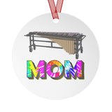 Band Mom - Tie Dye - Marimba - Metal Ornament