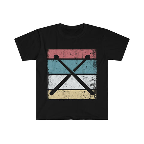 Vintage Grunge Lines 2 - Drumsticks - Unisex Softstyle T-Shirt