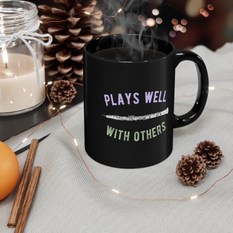 Plays Well With Others - Oboe - 11oz Black Mug
