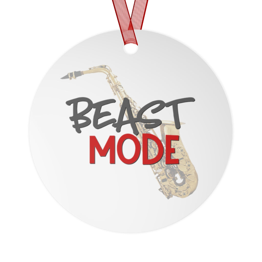 Beast Mode - Alto Sax - Metal Ornament