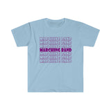 Marching Band - Retro - Purple - Unisex Softstyle T-Shirt