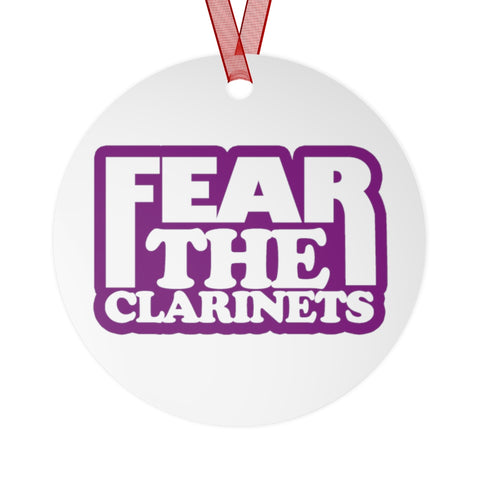 Fear The Clarinets - Purple - Metal Ornament
