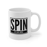 SPIN. Eat. Sleep. Repeat 6 - Color Guard - 11oz White Mug