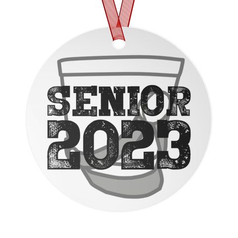 Senior 2023 - Black Lettering - Shako - Metal Ornament