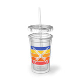 Vintage Grunge Lines Sunset - Oboe - Suave Acrylic Cup