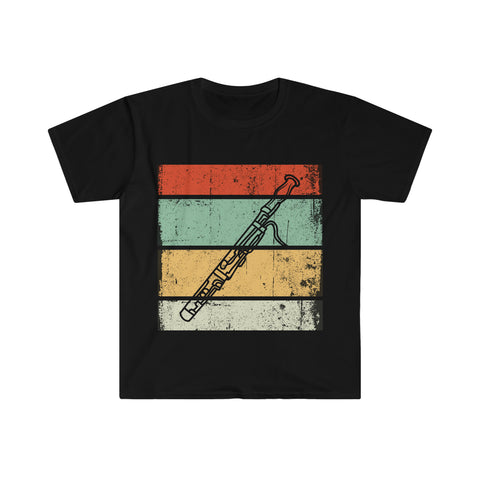 Vintage Grunge Lines - Bassoon - Unisex Softstyle T-Shirt
