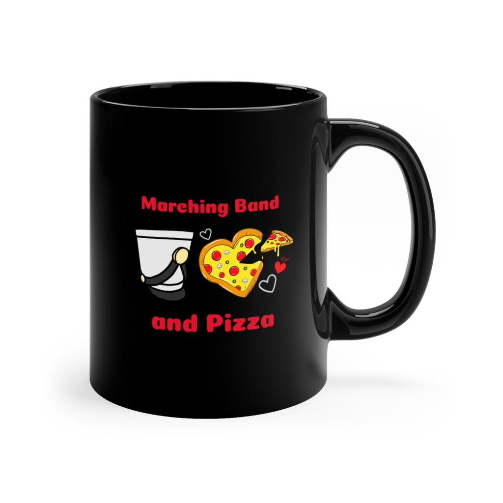 Marching Band - Pizza - 11oz Black Mug