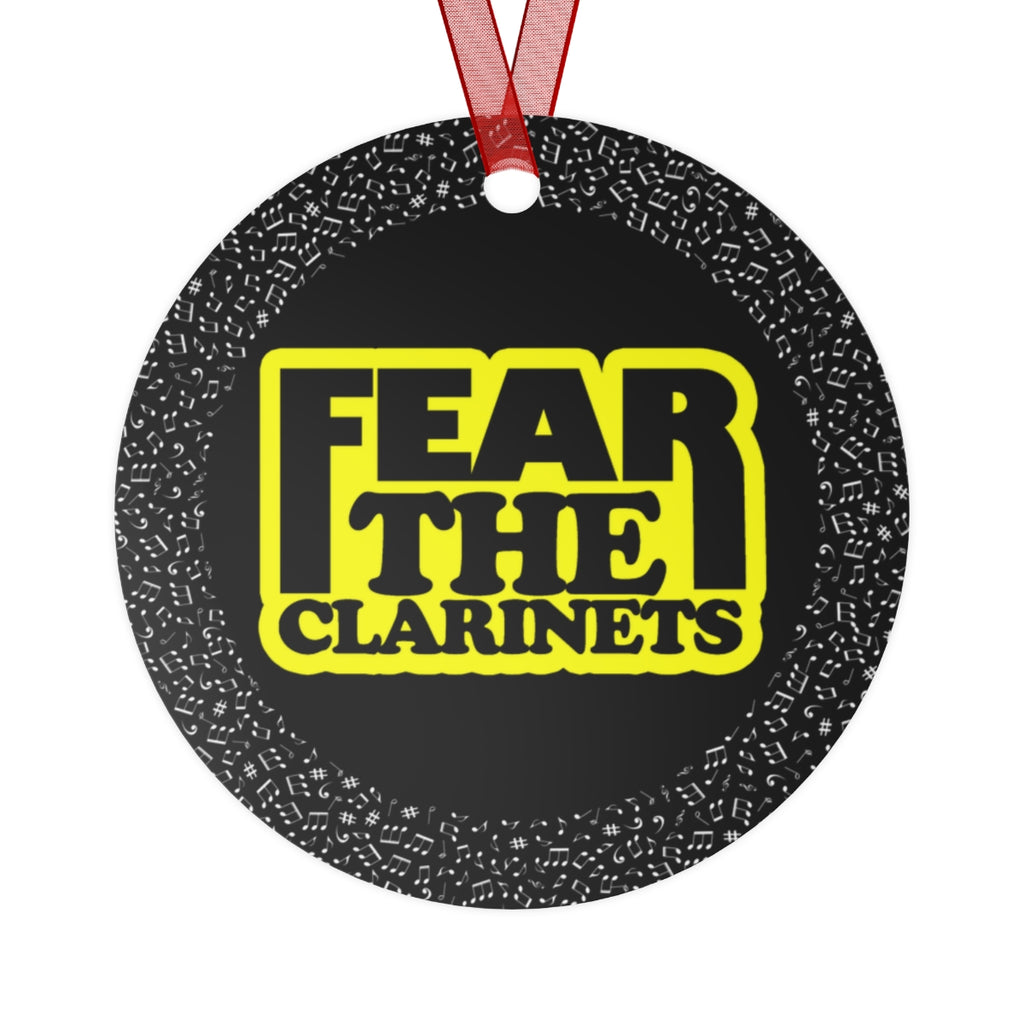 Fear The Clarinets - Yellow - Metal Ornament