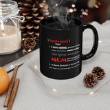 Band Mom Definition - Red - 11oz Black Mug