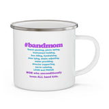 Band Mom - Hashtag - Purple/Blue - Enamel Camping Mug