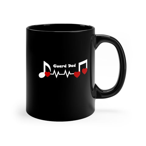 Guard Dad - Heartbeat - 11oz Black Mug